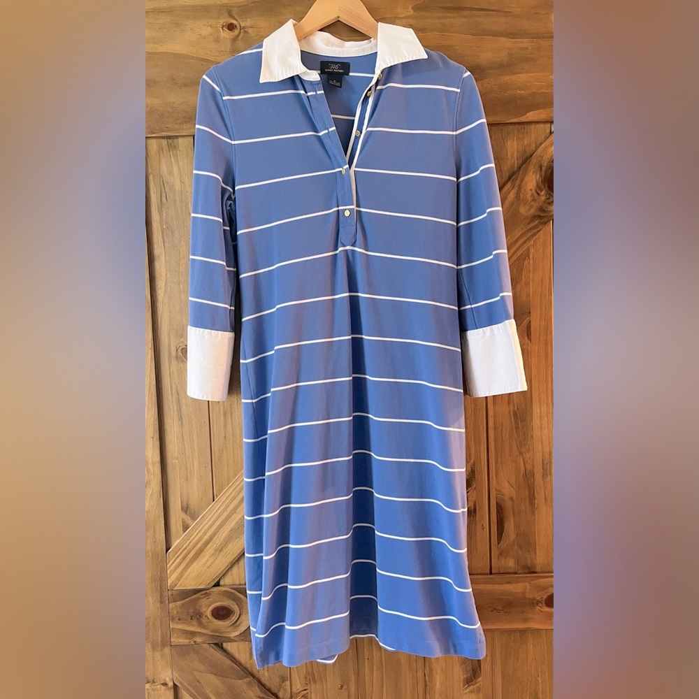 Brooks Brothers Blue Striped Shirt Dress